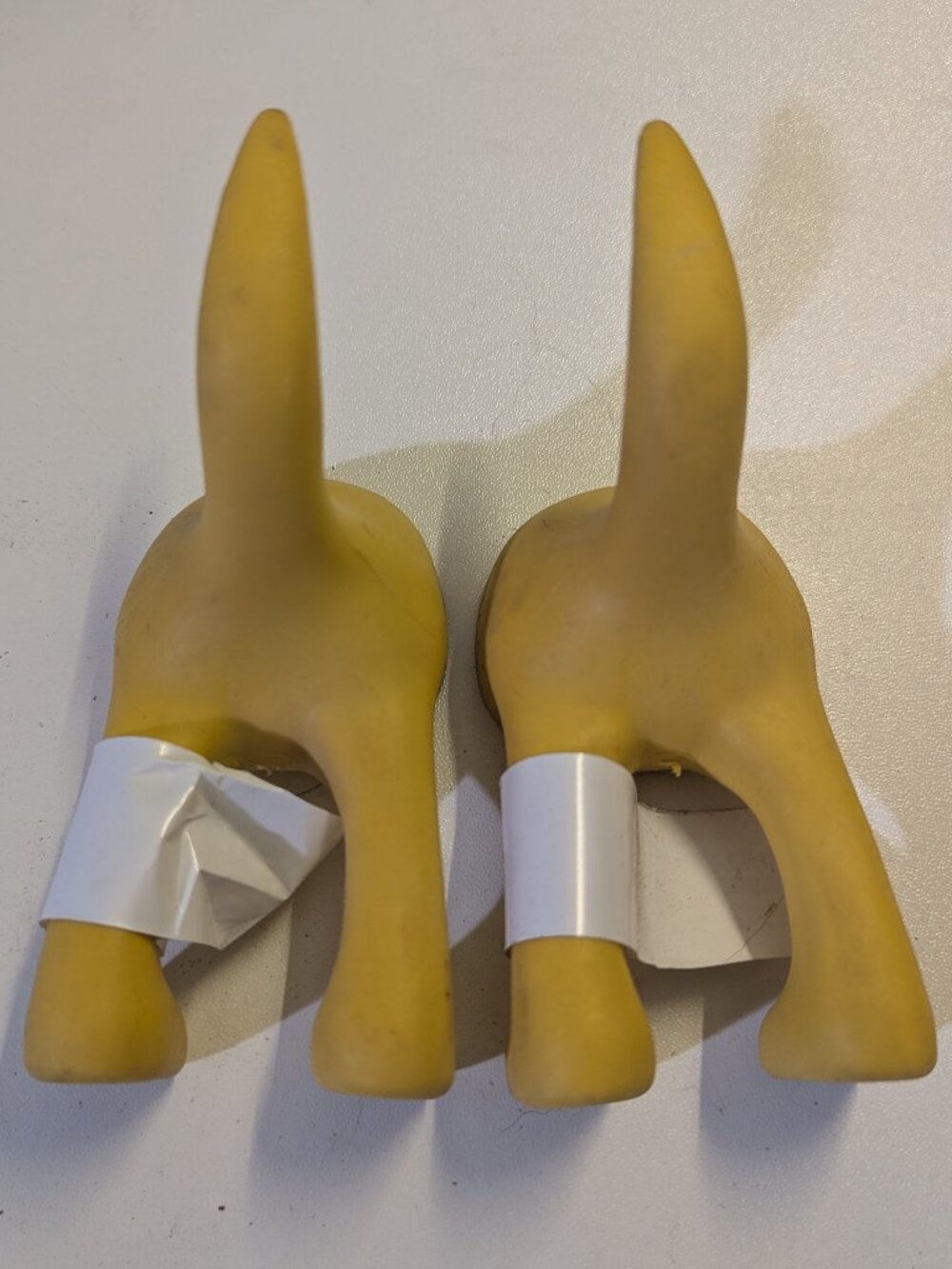 IKEA BÄSTIS Bastis Dog Tail Wall Hooks in Yellow - Set of 2